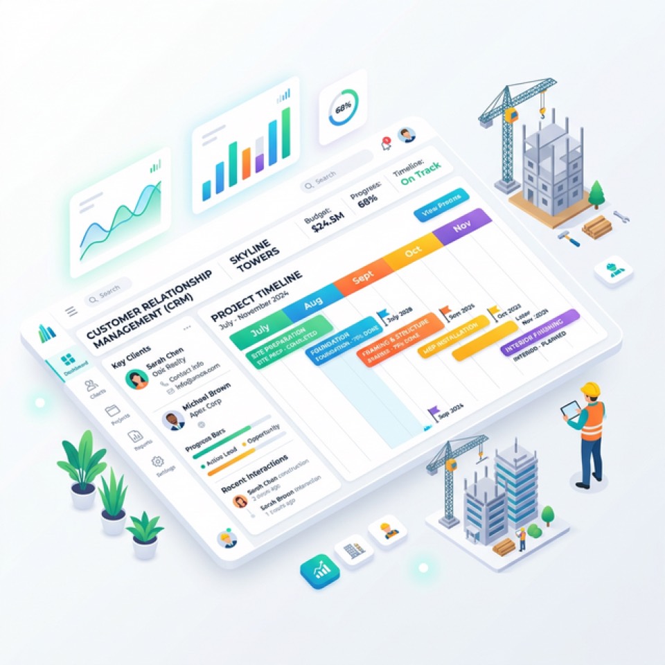 Construction project CRM workflow